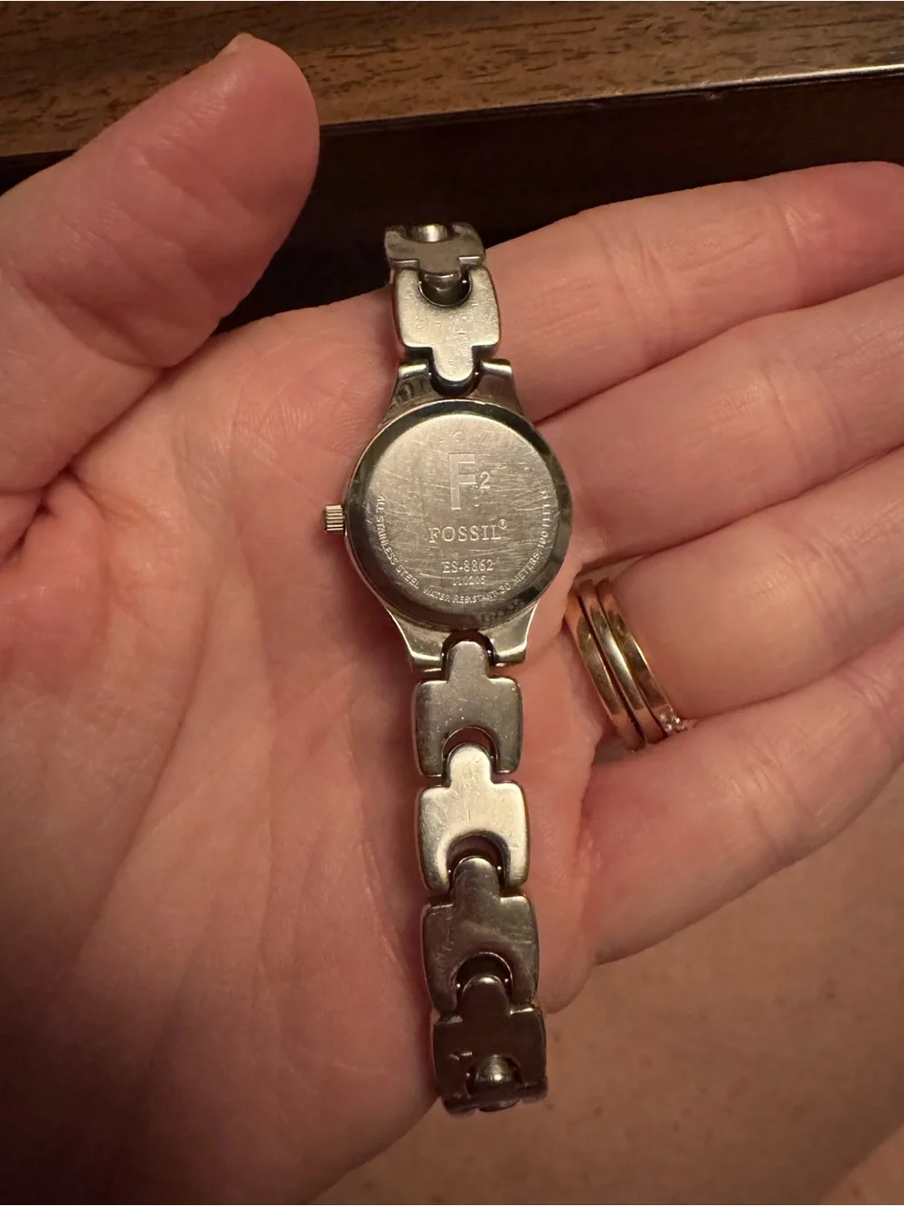 Fossil Women's Silver Tone Link Bracelet Watch - Brushed Metal Finish